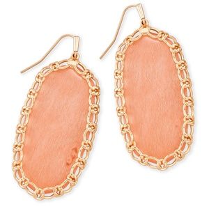 Macrame Danielle Rose Gold Statement Earrings